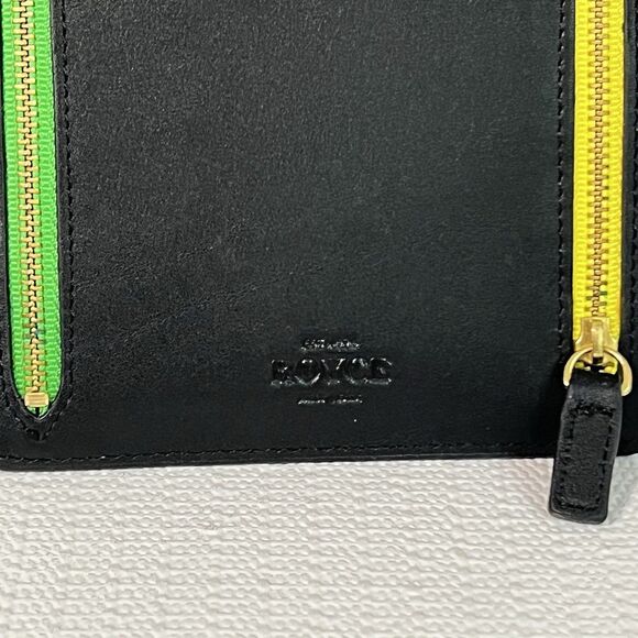 ROYCE New York RFID-Blocking Four Zip Organizer Travel Case Black Leather Wallet - Picture 6 of 9